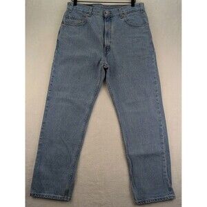 VTG Levi's 505 Regular Fit Straight Leg Paper Tag Jeans Men's 36x30 Light Wash